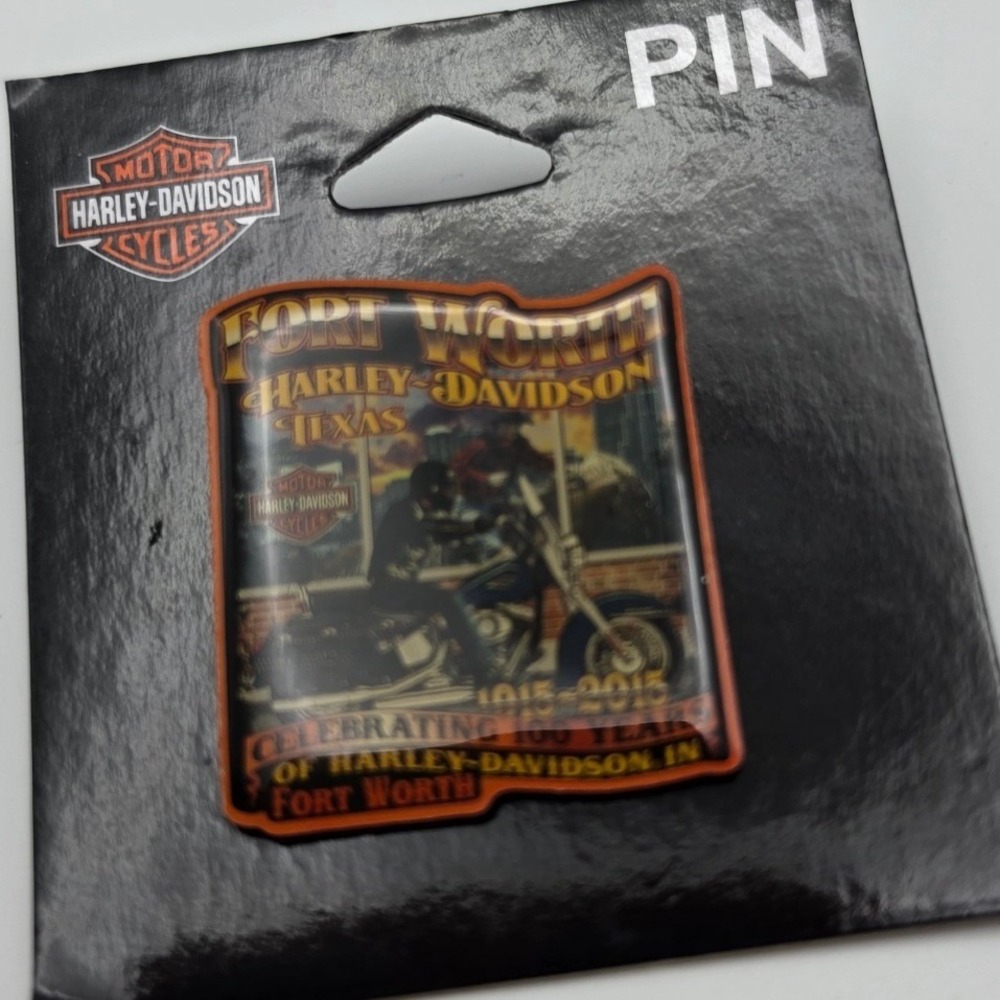 Harley-Davidson Fort Worth Texas 100 Years Anniversary Pin 1915-2015 Biker Gear